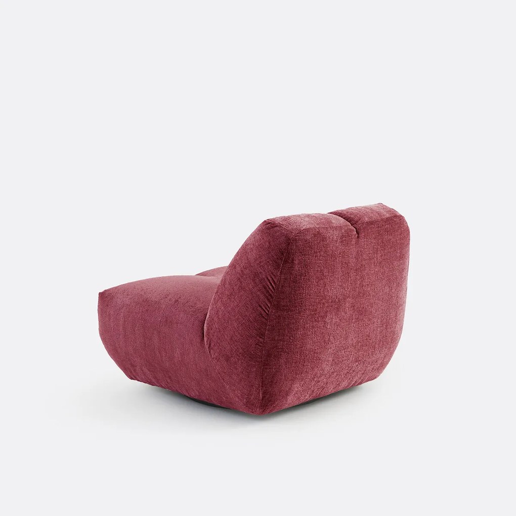 Draaibare fauteuil, dik fluweel, Nuria