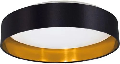 Plafondlamp Maserlo zwart 40,5cm 1x16W