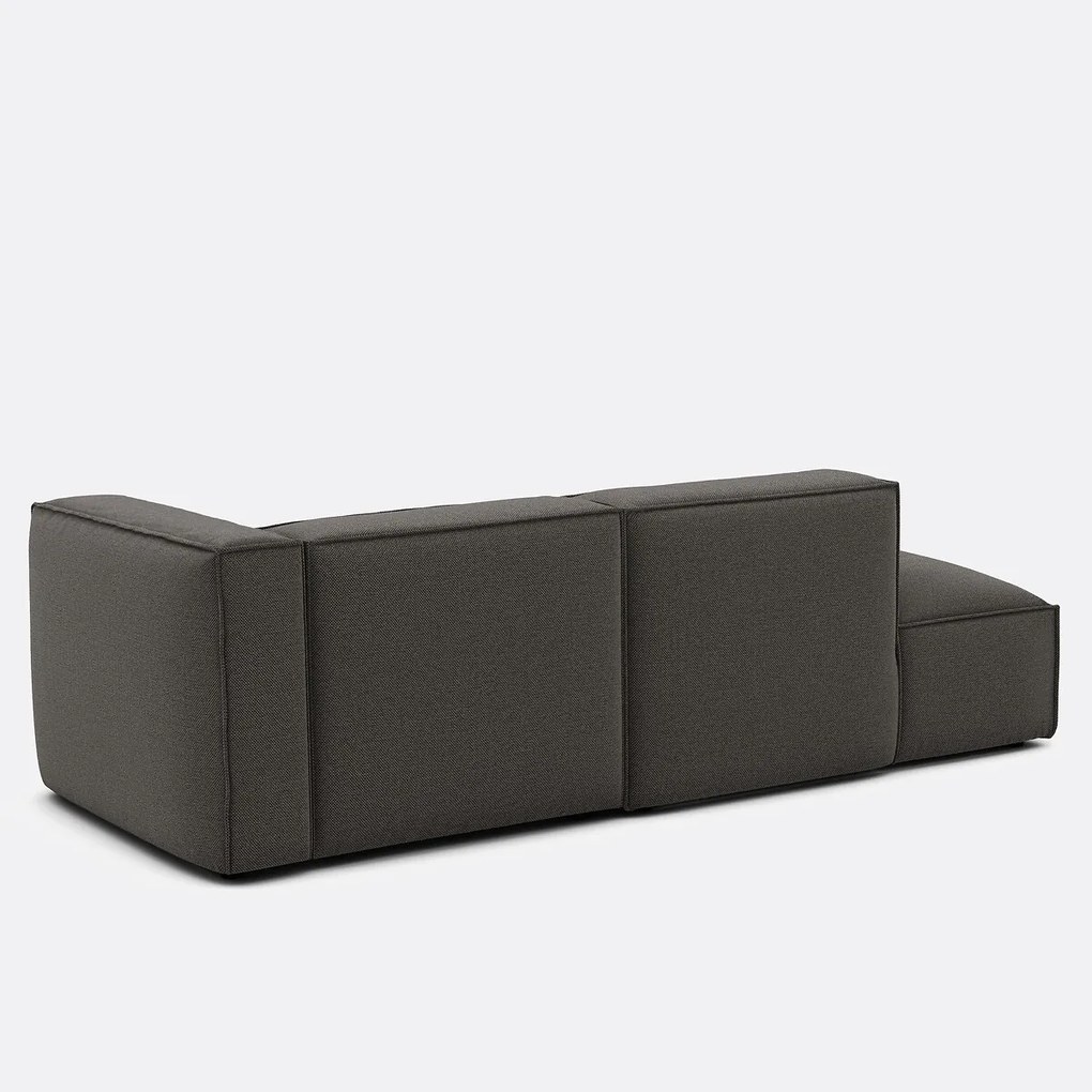 Modulaire hoekbank rechts in structuurstof, SEVEN