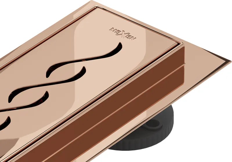 Mexen Flat 360° M18 draingoot draaibaar 60 cm, roze goud - 1623060-40