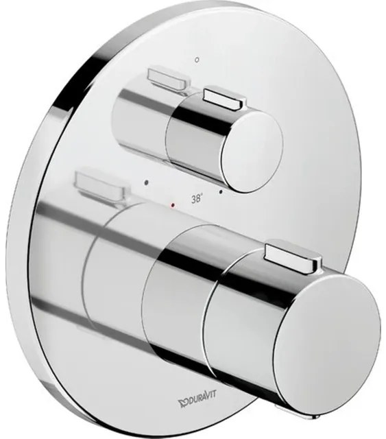 Duravit Thermostatarmaturen Afbouwdeel - inbouw bad/douchekraan - thermostatisch - 1 uitgang - Ø17cm - glans chroom TH4200016010