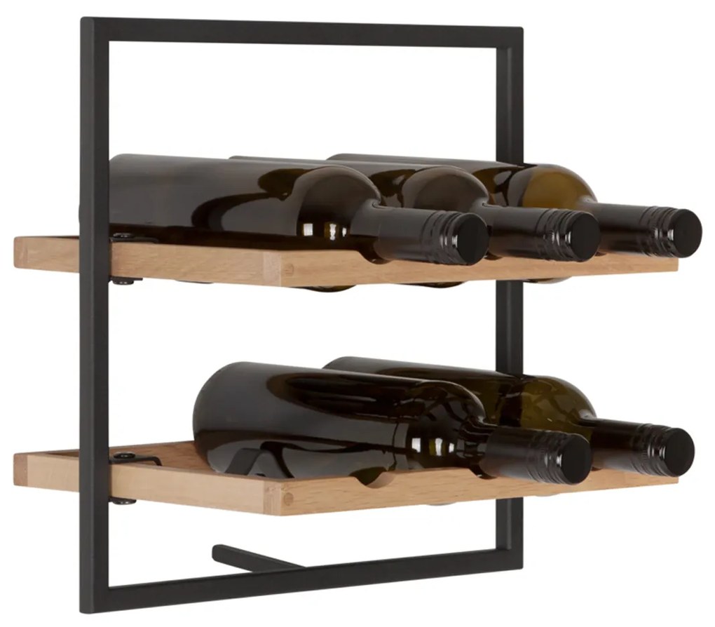 DTP Home Winemate Oak Type B Wand Wijnrek Van Eikenhout - 35x25x35cm.