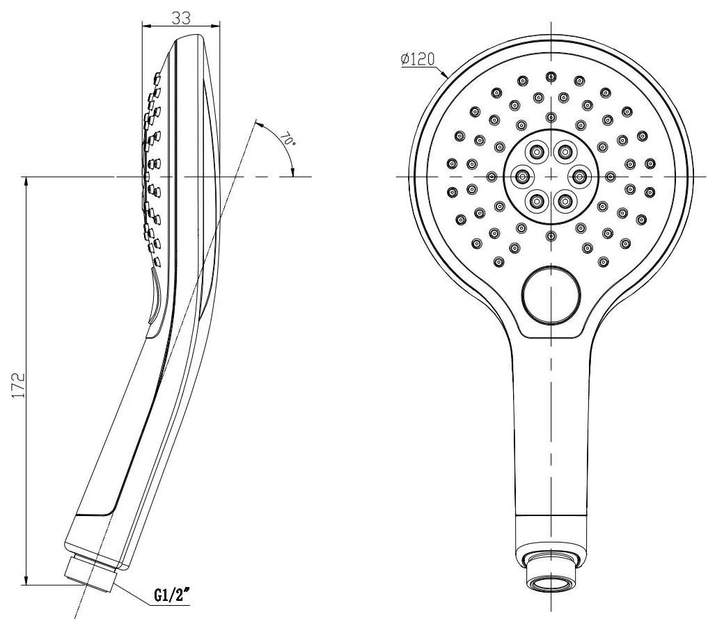 Saniclear Evolution handdouche 2 standen verouderd messing