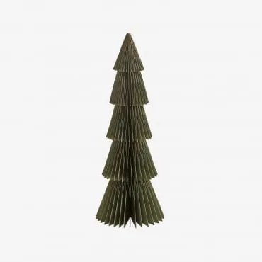 Jesper Papieren Kerstboom ↑29,5 Cm & Groen Pesto Met Gouden Rand - Sklum