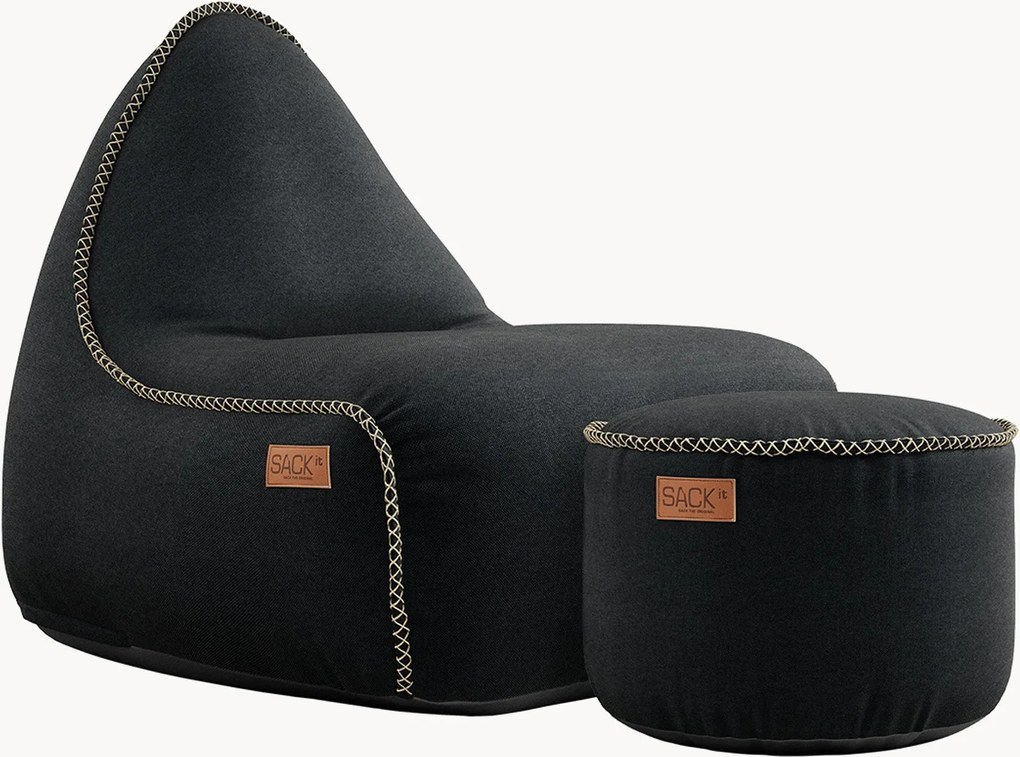 Zitzak Canvas met poef