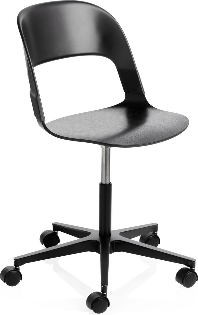 Fritz Hansen BH25 Pair Chair bureaustoel zwart onderstel zwart