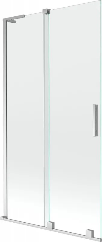 Mexen Velar L badwand 2-delige schuifbare 100 x 150 cm, transparant, chroom - 896-100-003-01-01