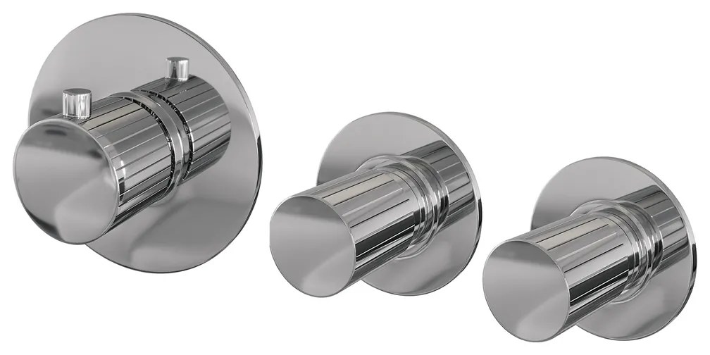 Brauer Stripe inbouw badkraan met staafhanddouche chroom