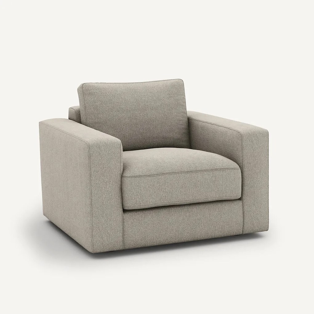 Fauteuil in getextureerd viscose/linnen, Skander