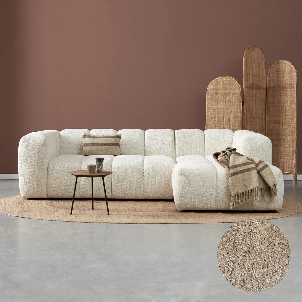 Design Bank Beige Hoek Rechts