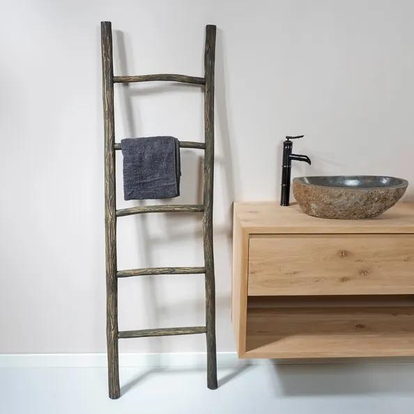 Houten decoratie ladder | Rustiek bruin | 175 x 5 x 50 cm