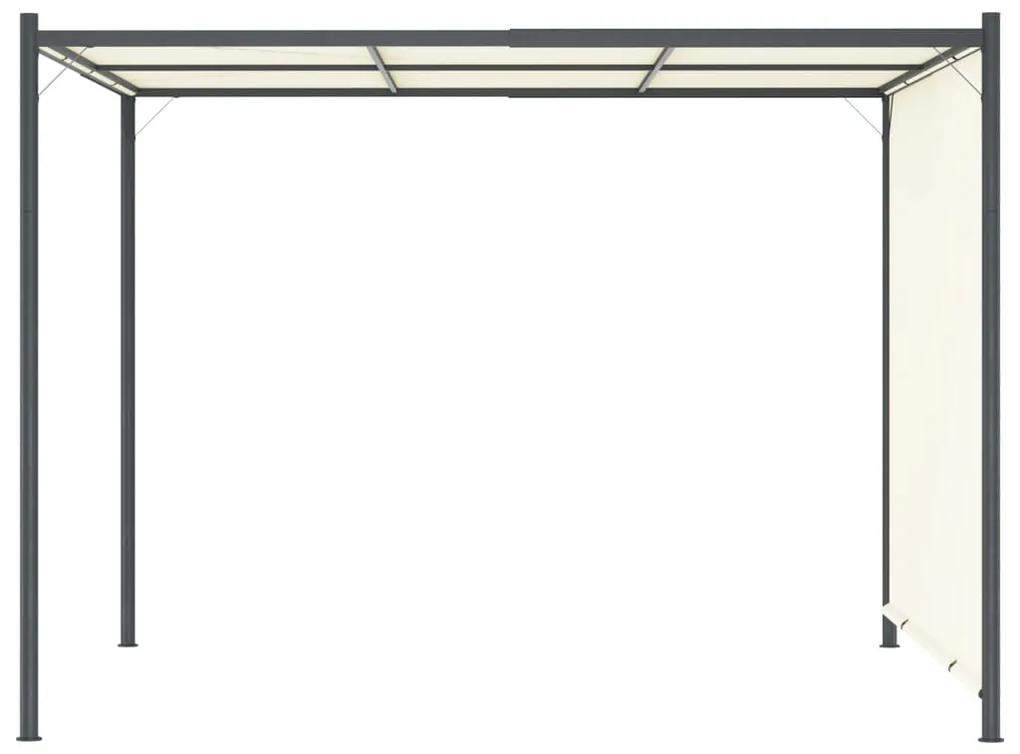 vidaXL Pergola met verstelbaar dak 3x3 m staal crèmewit