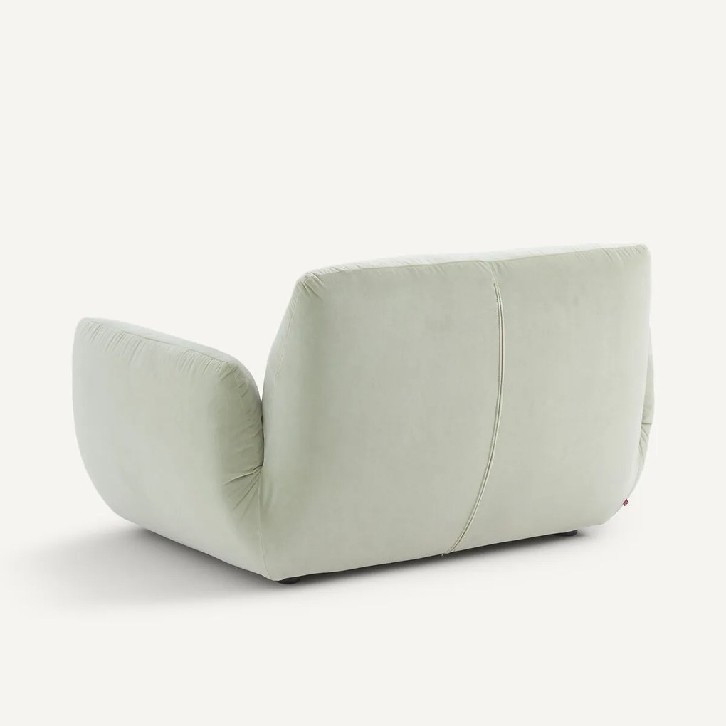 Fauteuil van stonewashed fluweel, SPOGANO
