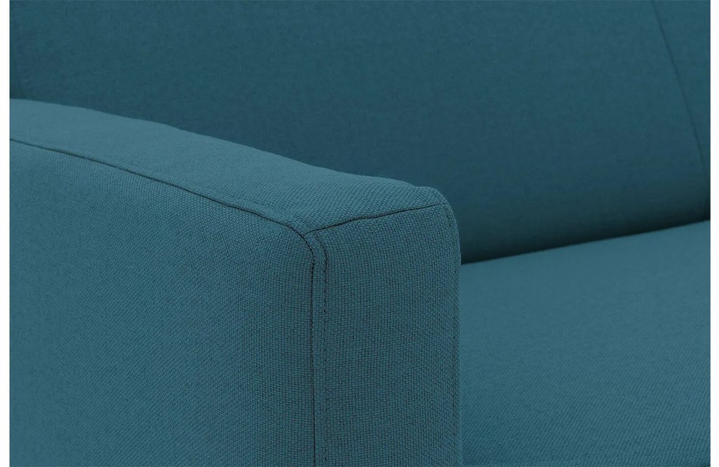 Goossens  Key West blauw, stof, 2-zits, modern design met ligelement rechts