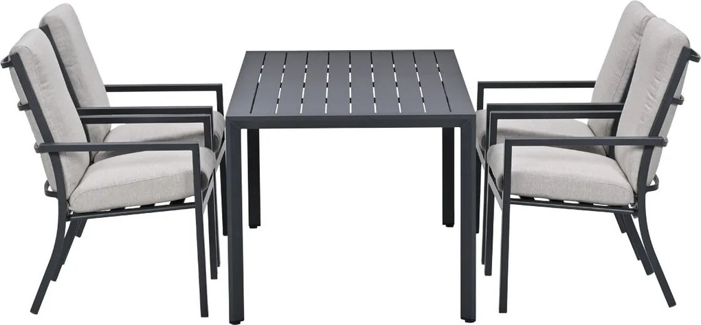 Garden Impressions Senja tuinset 5-delig sandstone - Kasper tuintafel 160x90 cm