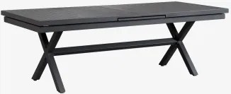Uitbreidbare Rechthoekige Aluminium Tuintafel Karena Grijs – Grafiet & 240 - 300 X 100 Cm - Sklum