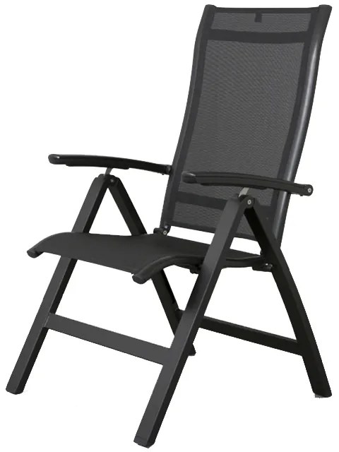 Kettler Altura/Edge verstelbare aluminium tuinset voor 4 personen 160x95 cm. - Antraciet