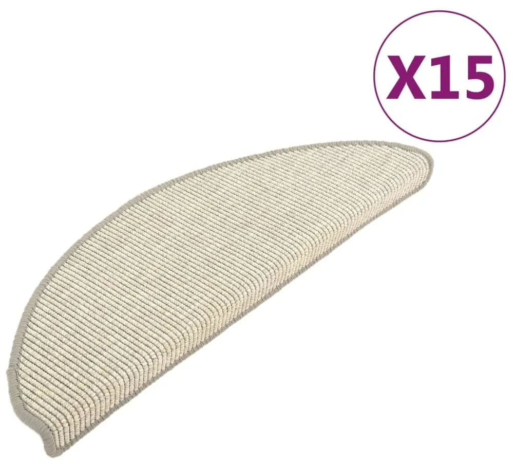 vidaXL Trapmatten zelfklevend 15 st 65x25 cm zilverkleurig