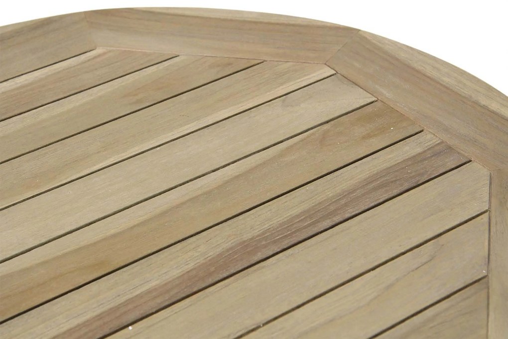 Tuintafel Rond 60 cm Teak Old teak greywash Derby inklapbare