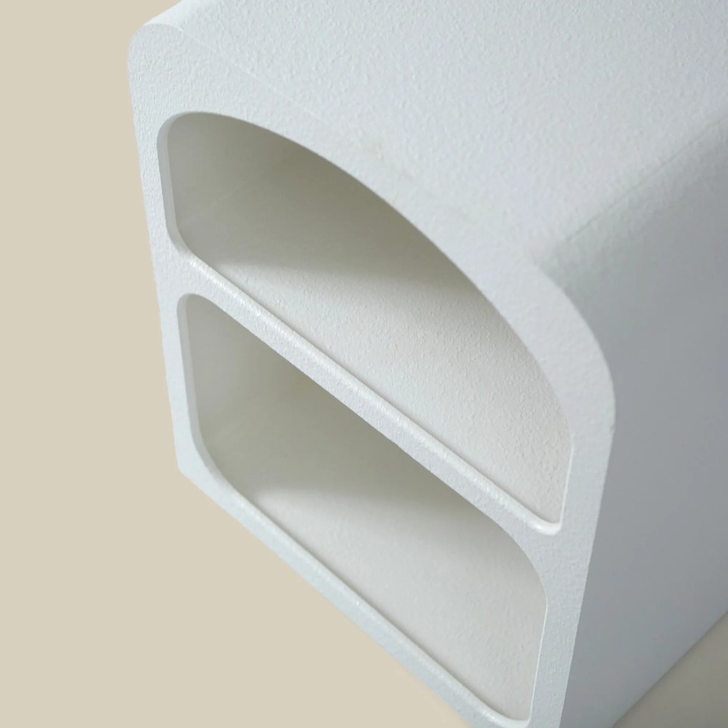 Organisch Nachtkastje Wit - 45x40x55cm.