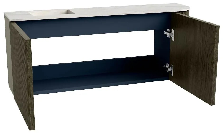 Mondiaz Joya DLux 100cm toiletmeubel ronding rechts shadow met wastafel faye links 1 kraangat ostra
