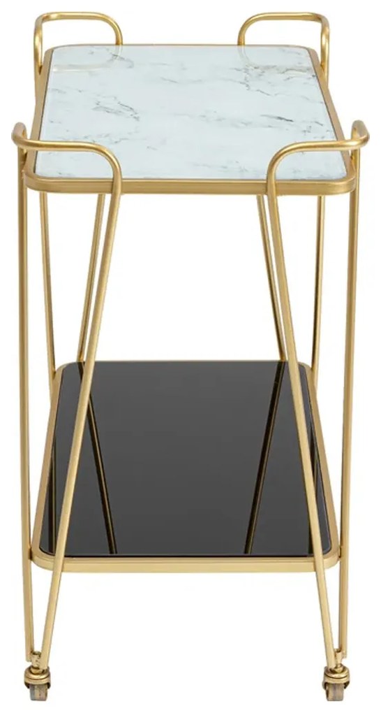 Kare Design West Coast Gouden Serveertrolley - 60 X 37cm.