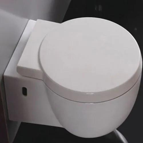 Toiletpot Hangend Villa 49,5x40,5x35cm Wandcloset Keramiek Diepspoel Nano Coating EasyClean Glans Wit met Softclose Toiletbril