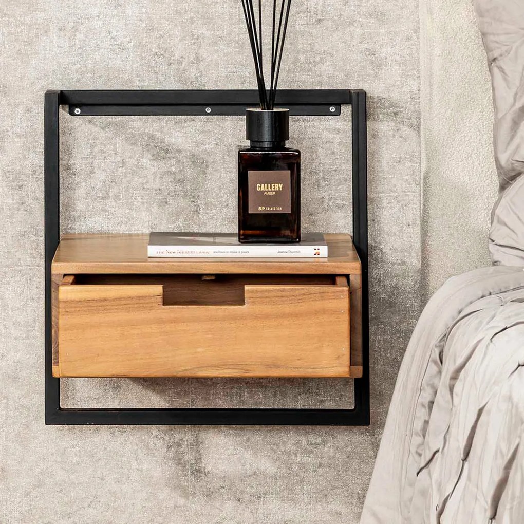 Hangend Nachtkastje Hout Licht - 44x35x45cm.