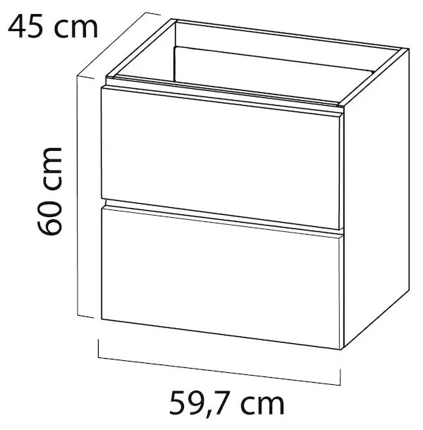 Tiger Loft onderkast 60cm mat zwart