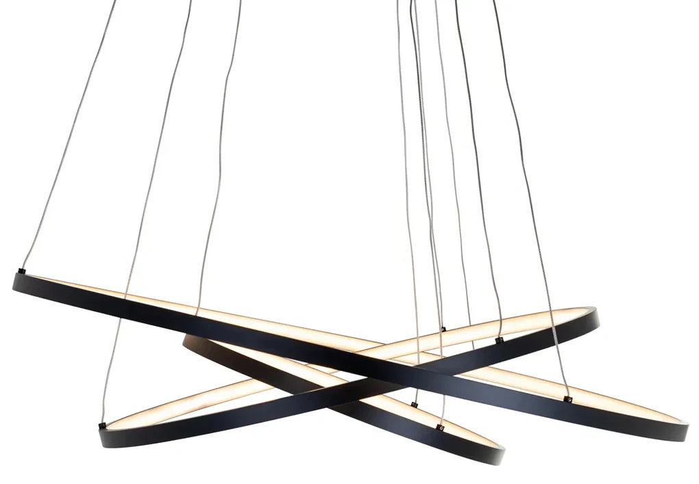Richmond Interiors Amira Design Hanglamp Zwarte Ringen