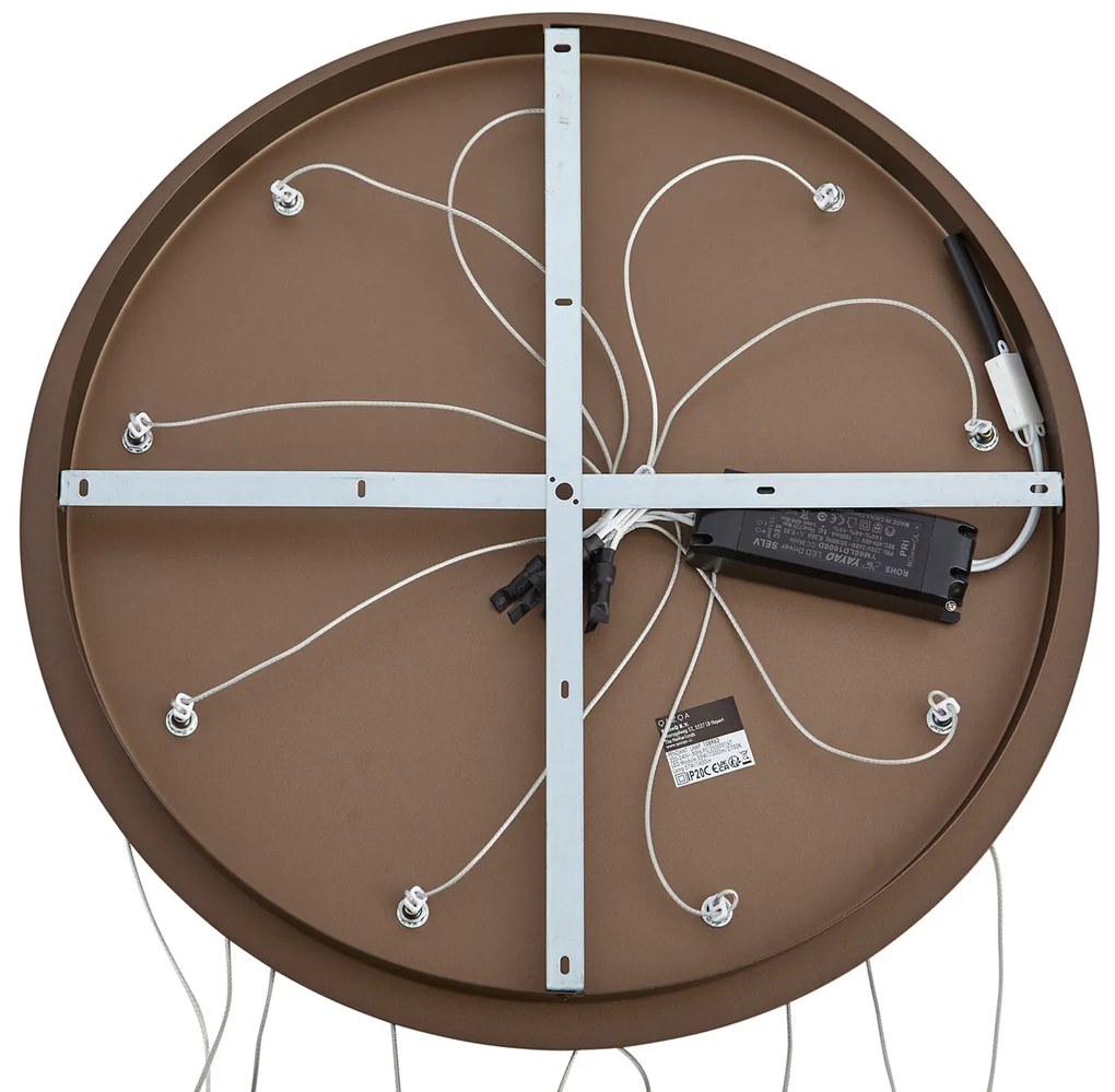 Design hanglamp donker brons 9-lichts incl. LED 3-staps dimbaar - Vide Anella