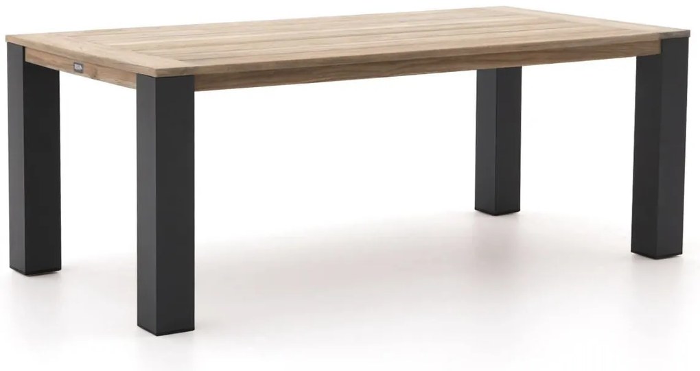 Tuin eettafel ROUGH | Rechthoekig  | Tuintafel Teakhout | 200x100cm | 6 personen | Kees Smit Tuinmeubelen