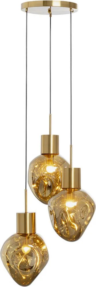 Hanglamp Traps Gedeukt Glas Goud