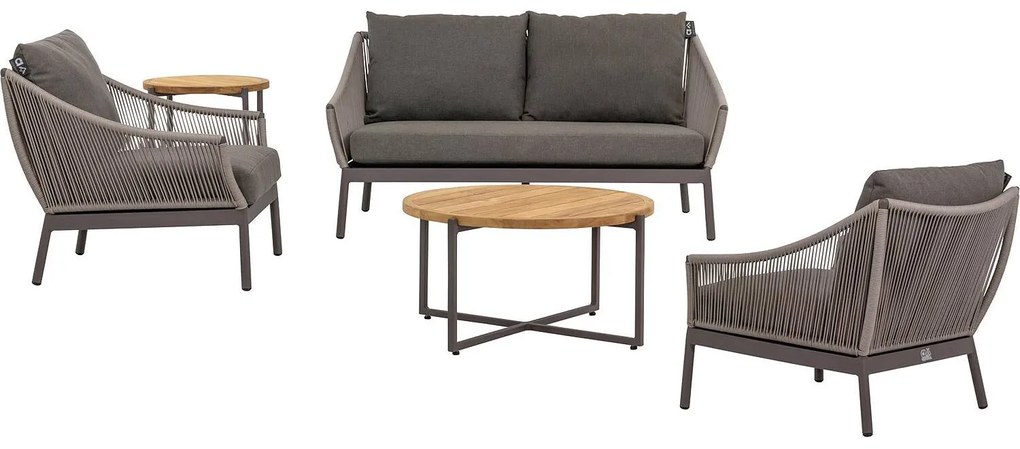 Goossens Loungeset Bijou grijs, buitenstof, 2-zits,