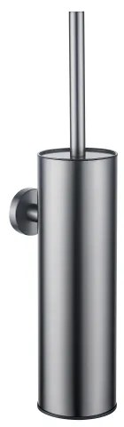 Fortifura Calvi toiletborstelhouder - gesloten model - wand - rond - gunmetal SW1111545