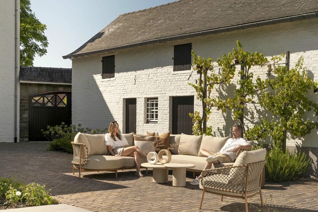 4 Seasons Outdoor Martinique loungestoel amber Loungestoel beige weerbestendig