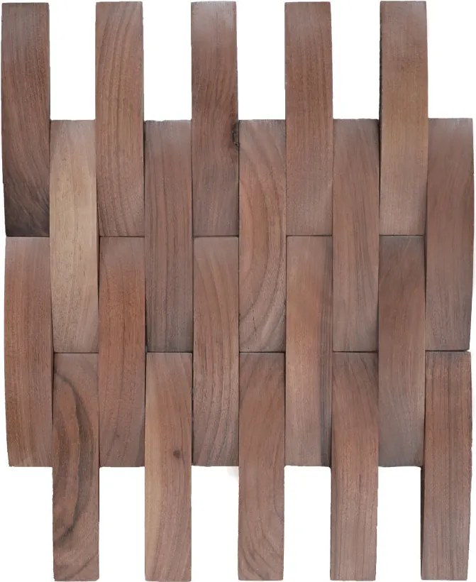 3D Houten Wandpaneel | Walnoot Deep Dusk | 30×30 cm | Wanddecoratie