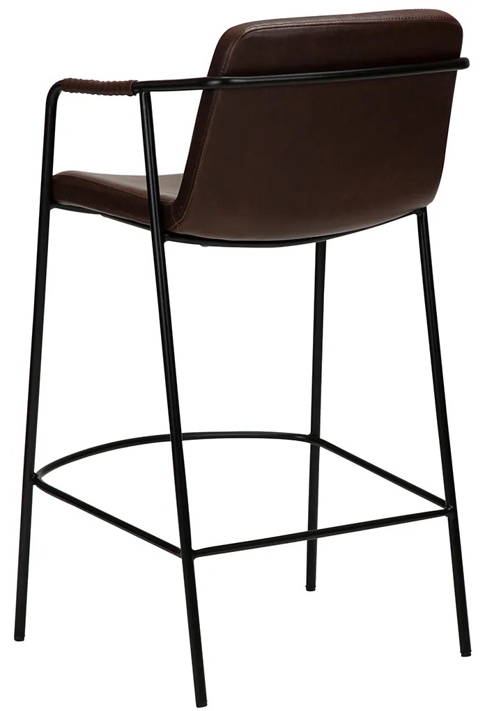 Dan-Form Boto Lage Barkruk Minimalistisch Design Cocoa Kunstleer