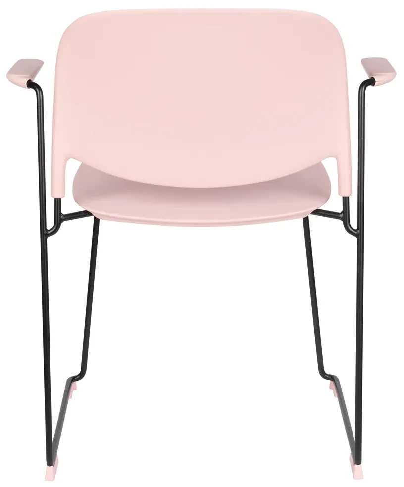 Stapelbare Design Stoel Met Arm Roze