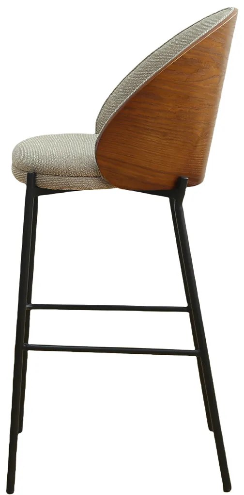 Hoge Barkruk Met Houten Rugleuning