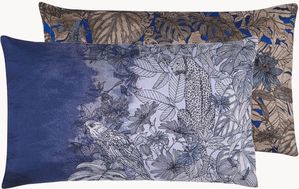 Omkeerbare jacquard kussenhoes Blue Hour