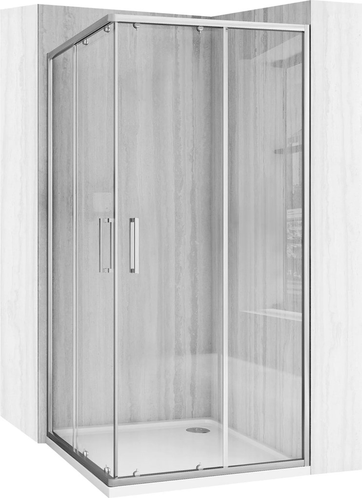 Rea City 90x90 douchewand Nickel Brush