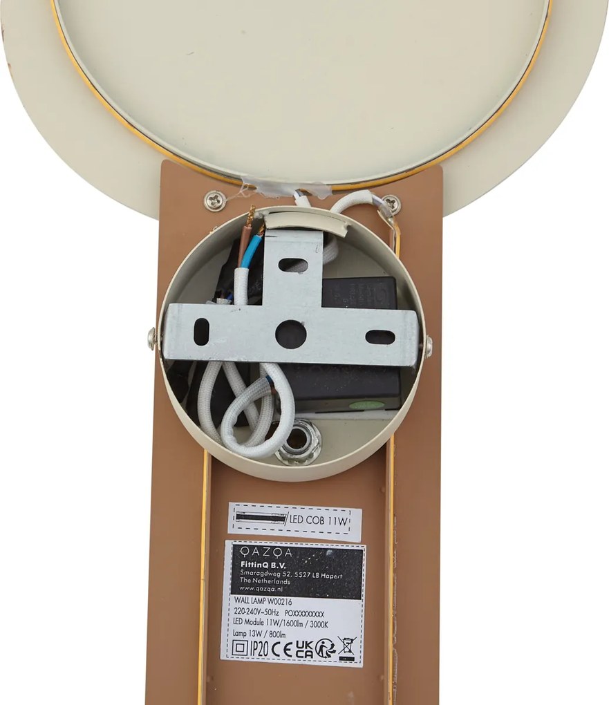 Kinder wandlamp bruin incl. LED 3-staps dimbaar - Gigi the Giraffe