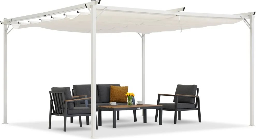 La Palma 4x4m witte Garden Point terraspergola