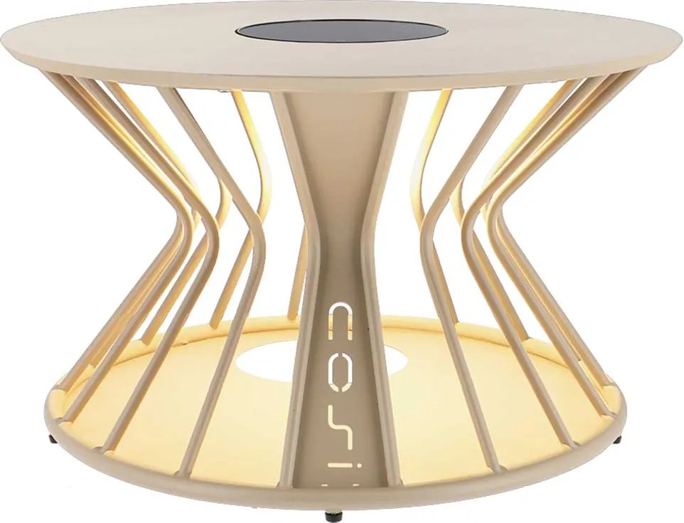 Cosilumia loungetafel met verlichting Ø70 x 41 cm - sandy beige