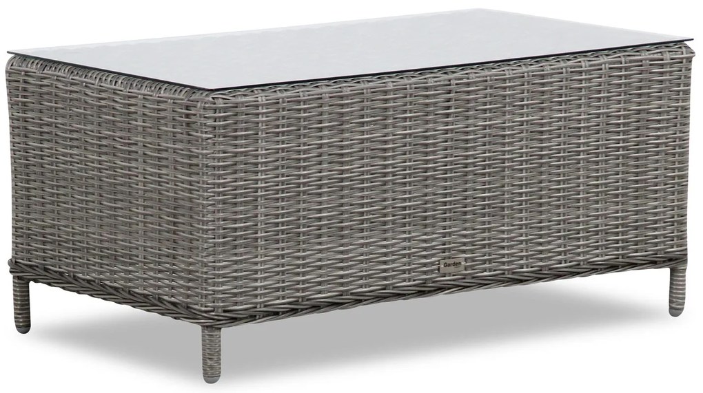 Stoel en Bank Loungeset 4 personen Wicker Grijs  Garden Collections New Castle