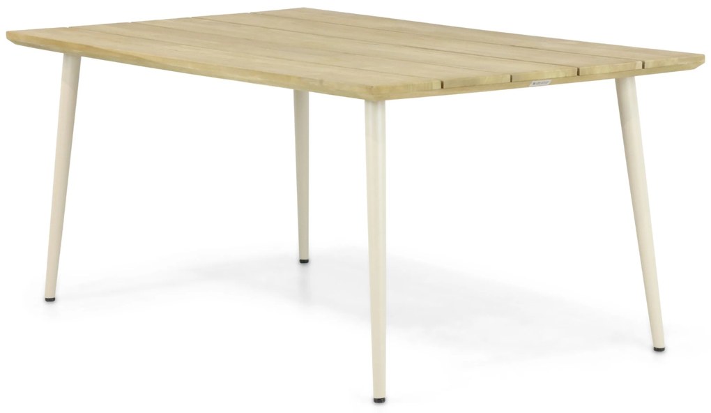 Dining Tuintafel rechthoekig 180 x 100 cm Aluminium/teak Taupe Montana