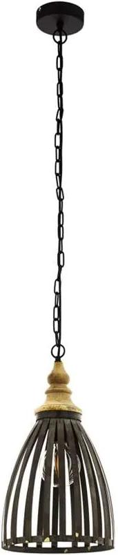 EGLO hanglamp Oldcastle 25,5 cm - zwart/goud - Leen Bakker
