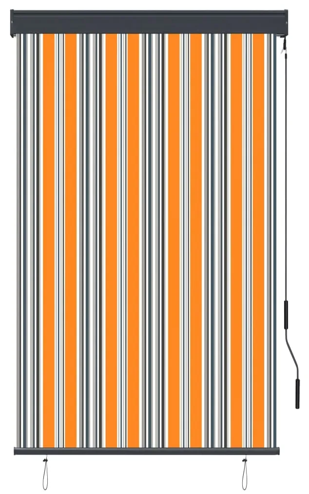 vidaXL Rolgordijn voor buiten 100x250 cm geel en blauw