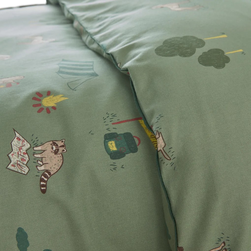 Kinderdekbedovertrek, katoen, dierenprint, YOSEMITE CAMP